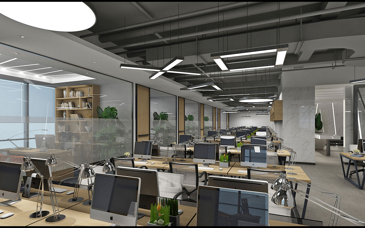 420平米中牟企业办公室设计效果图