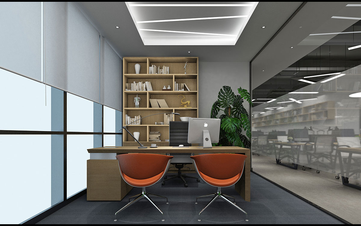 420平米中牟企业办公室设计效果图