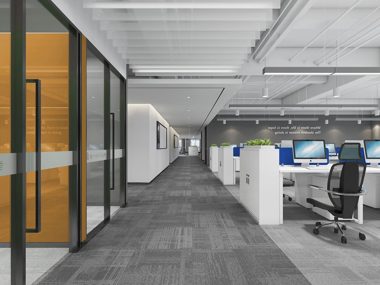 370平米中牟厂房办公室装修效果图