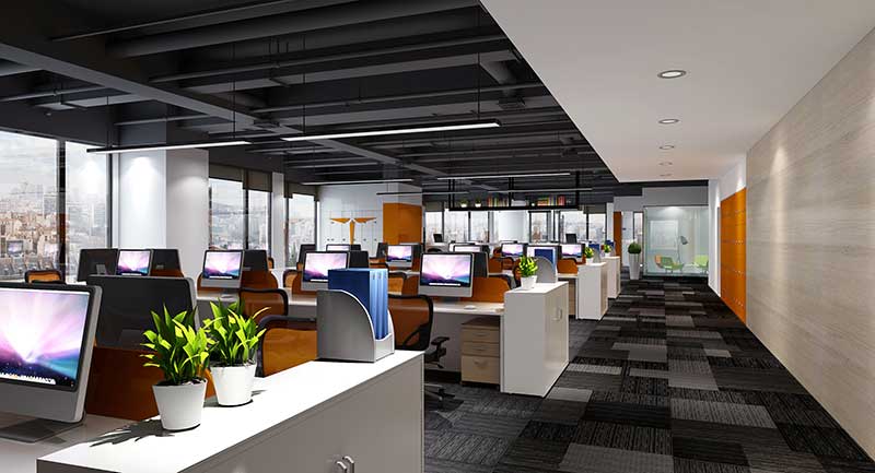 275平米中牟办公室装修施工效果图