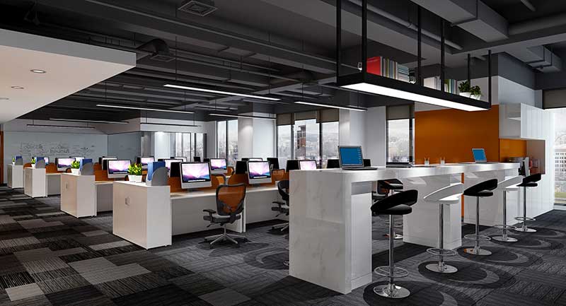 275平米中牟办公室装修施工效果图