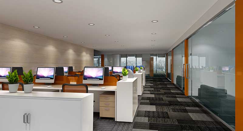 275平米中牟办公室装修施工效果图
