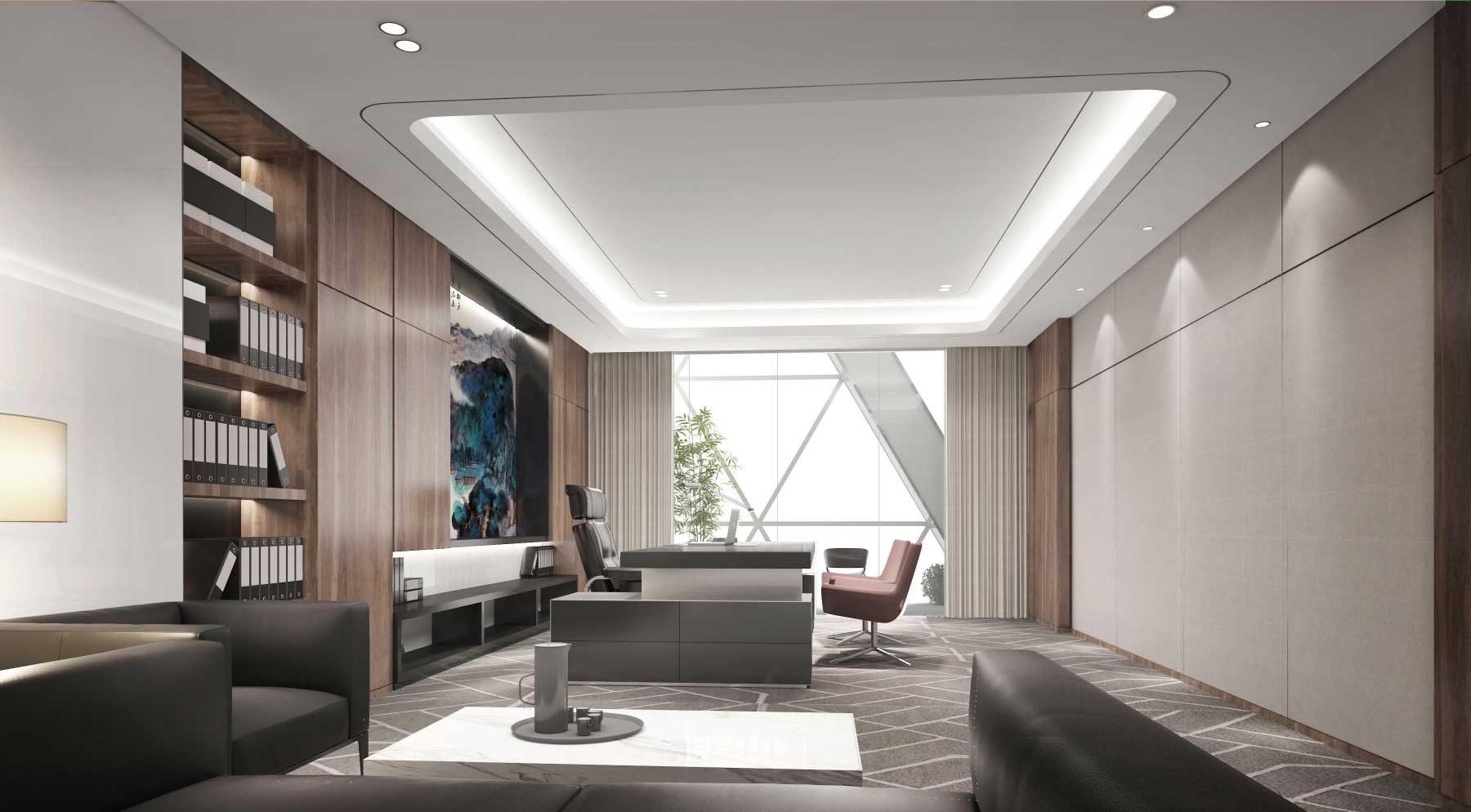 400平米中牟办公室装修设计效果图