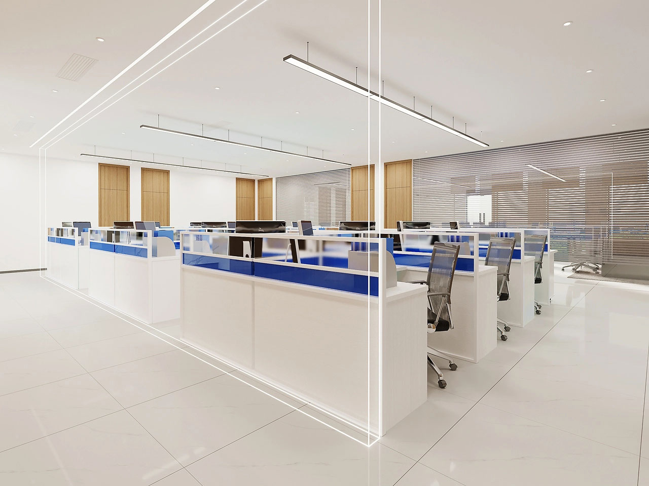 210平米中牟办公室设计装修效果图