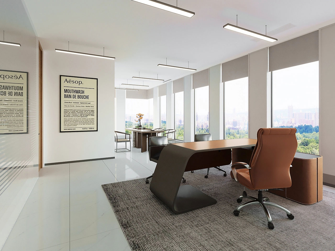 210平米中牟办公室设计装修效果图