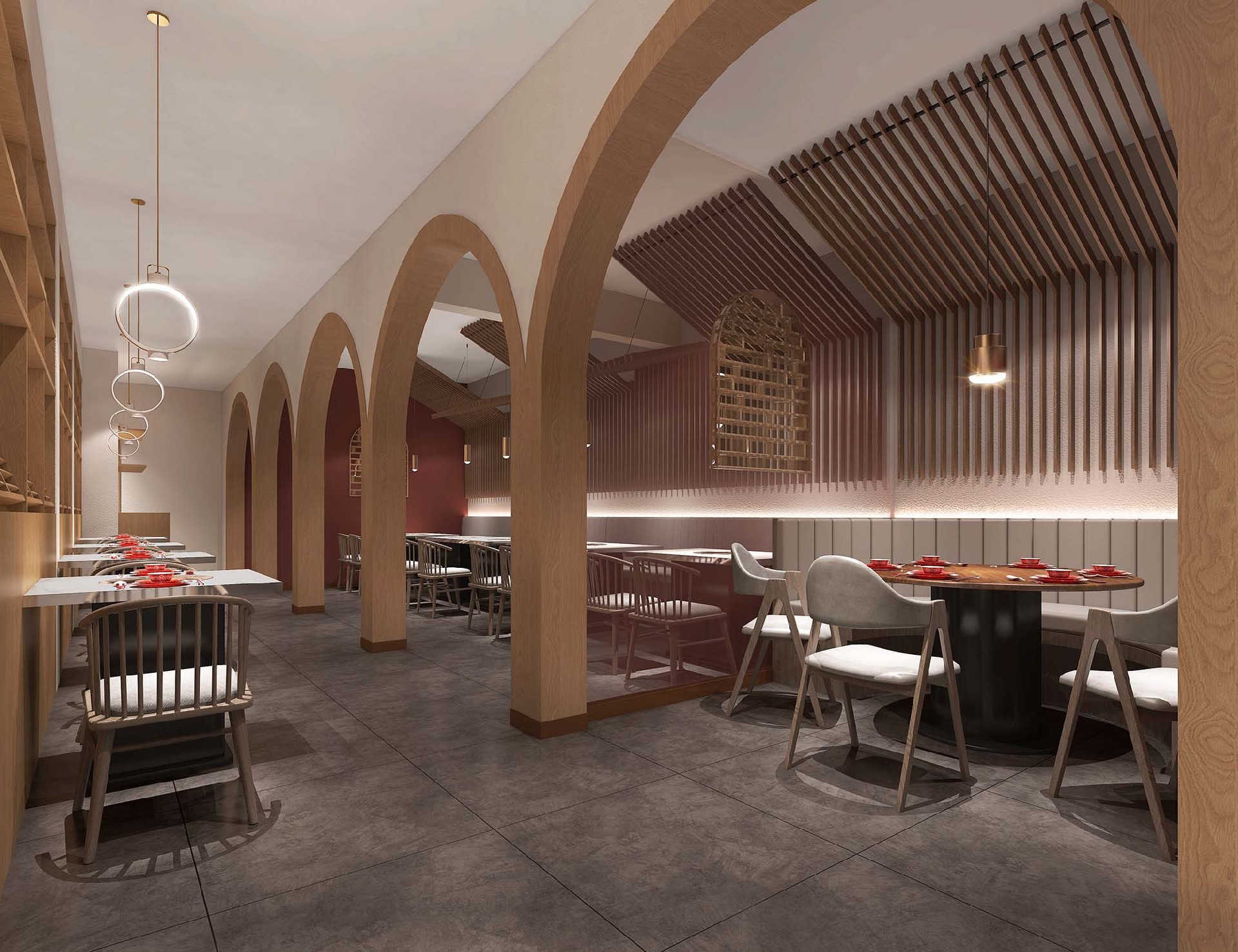 300平米中牟羊肉馆饭店装修设计效果图