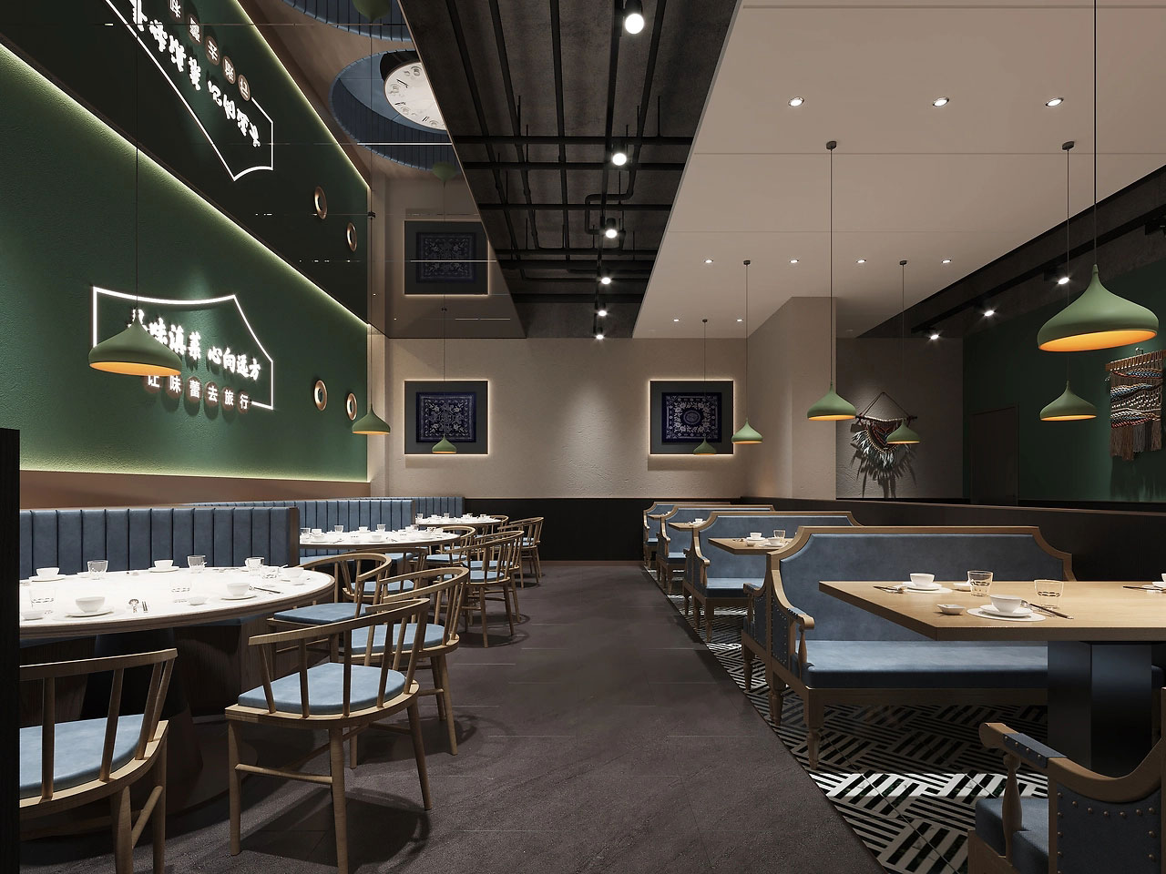 230平米中牟中餐厅装修设计效果图