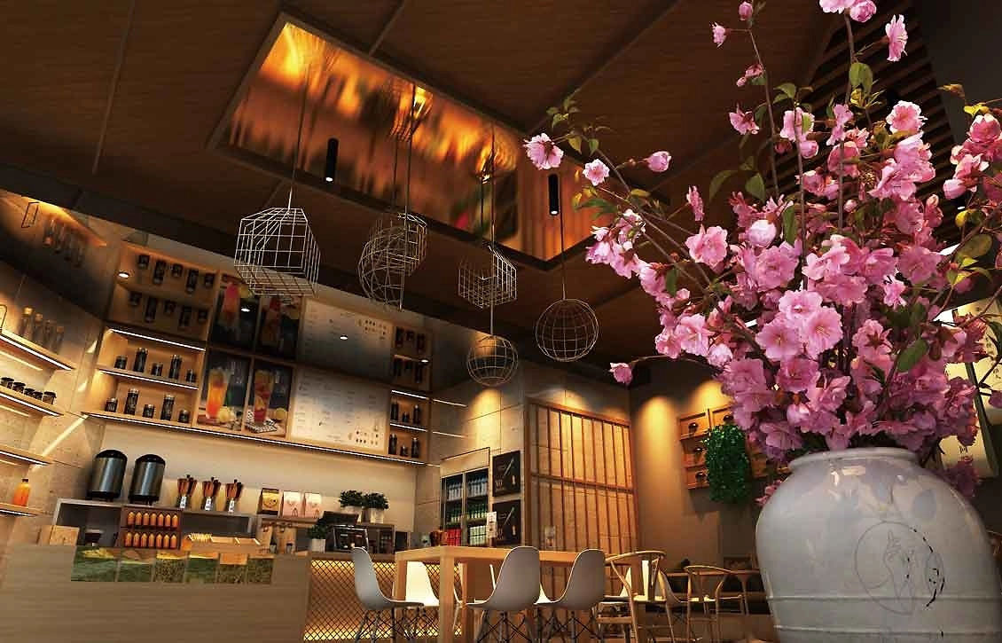 80平米中牟饮品店装修设计效果图