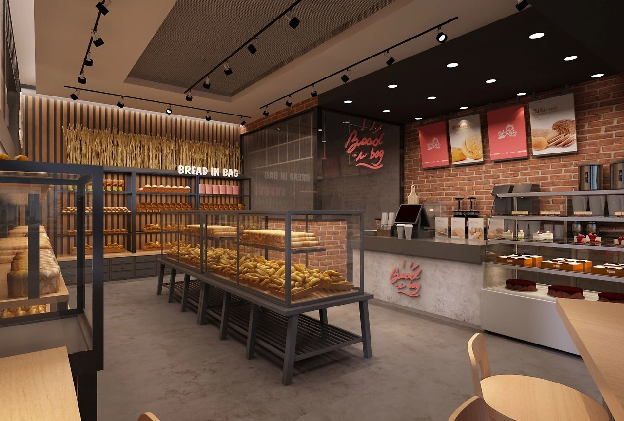 62平米中牟面包门店装修设计效果图