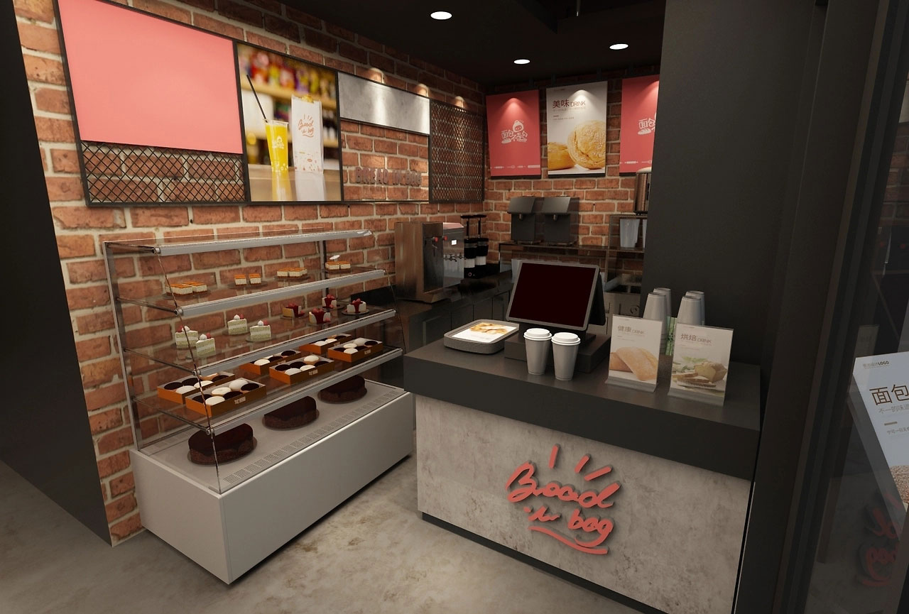 62平米中牟面包门店装修设计效果图
