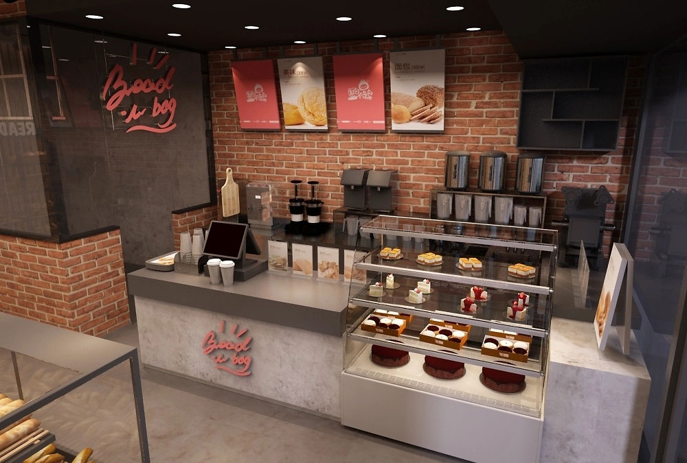 62平米中牟面包门店装修设计效果图