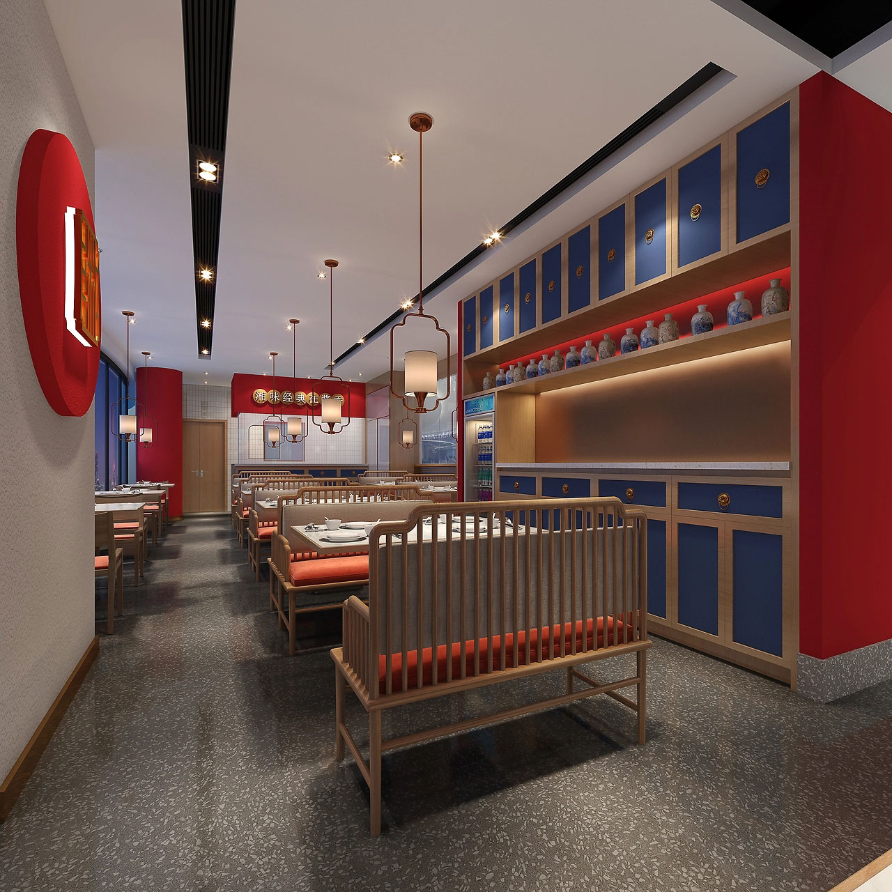 245平米中牟湘菜馆装修设计效果图