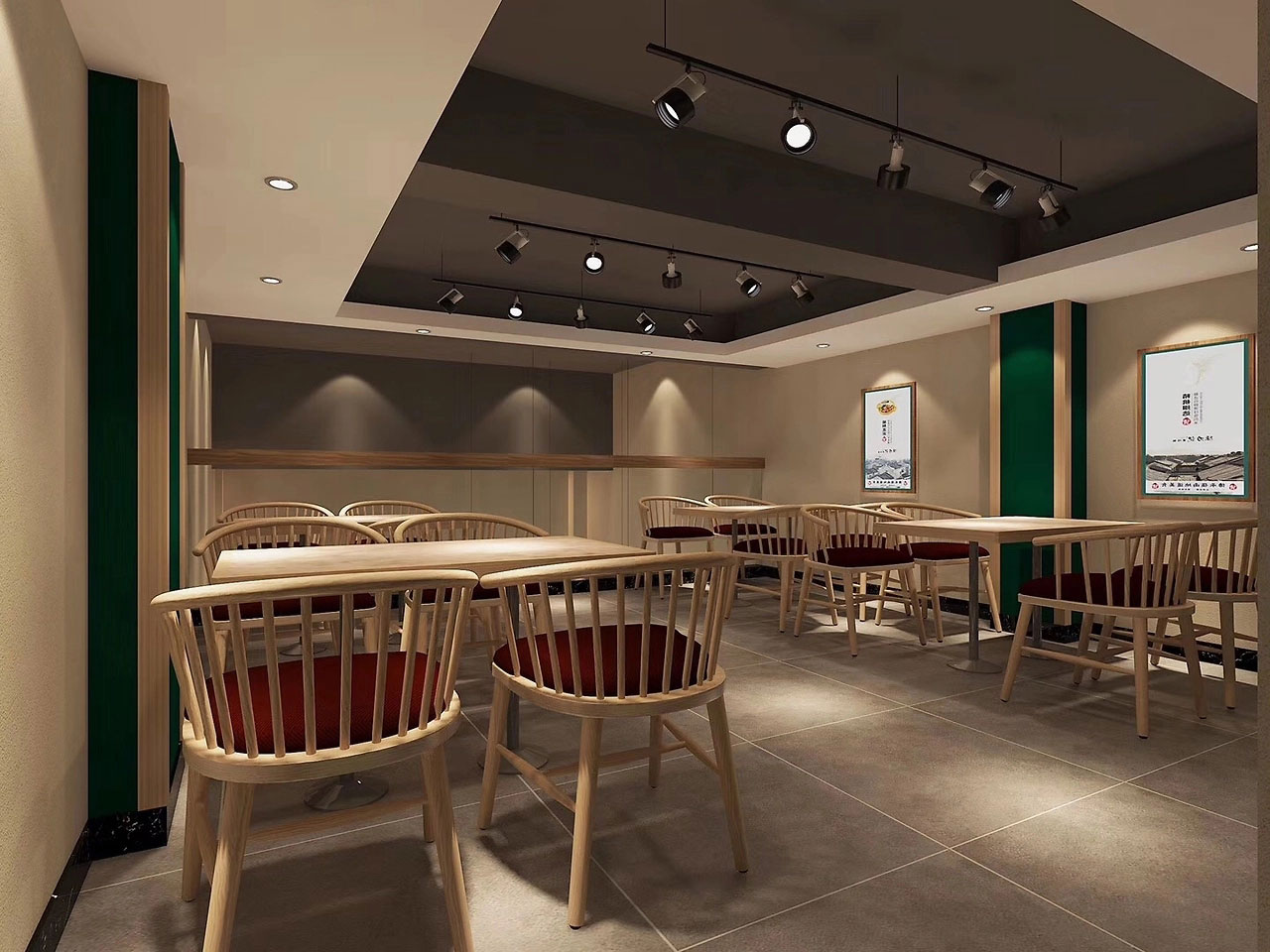 116平米中牟煲仔饭店面装修设计效果图