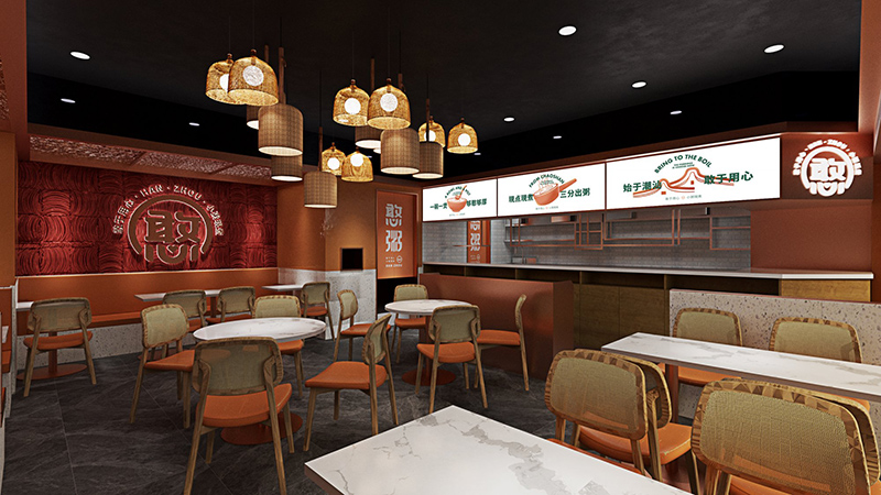 120平米中牟早餐店装修设计效果图