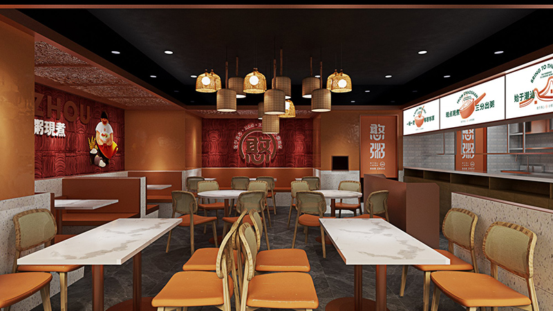 120平米中牟早餐店装修设计效果图