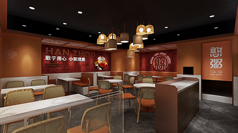 120平米中牟早餐店装修设计效果图