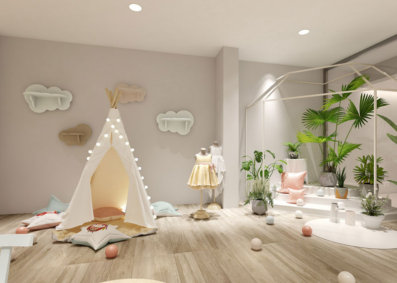 60平米中牟童装店面设计效果图