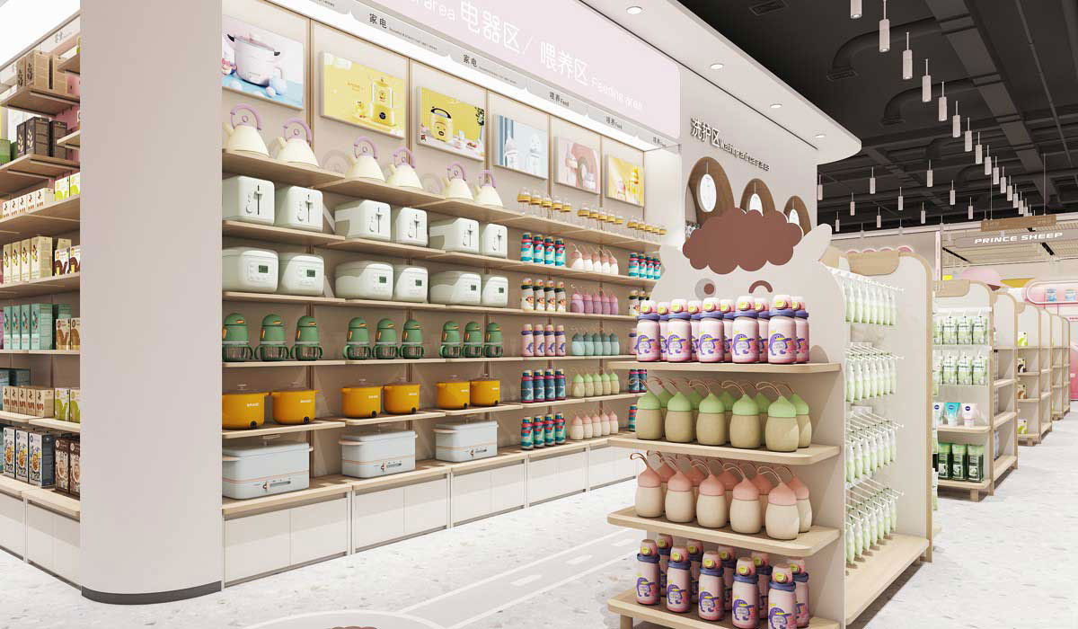 215平米中牟母婴用品店设计效果图