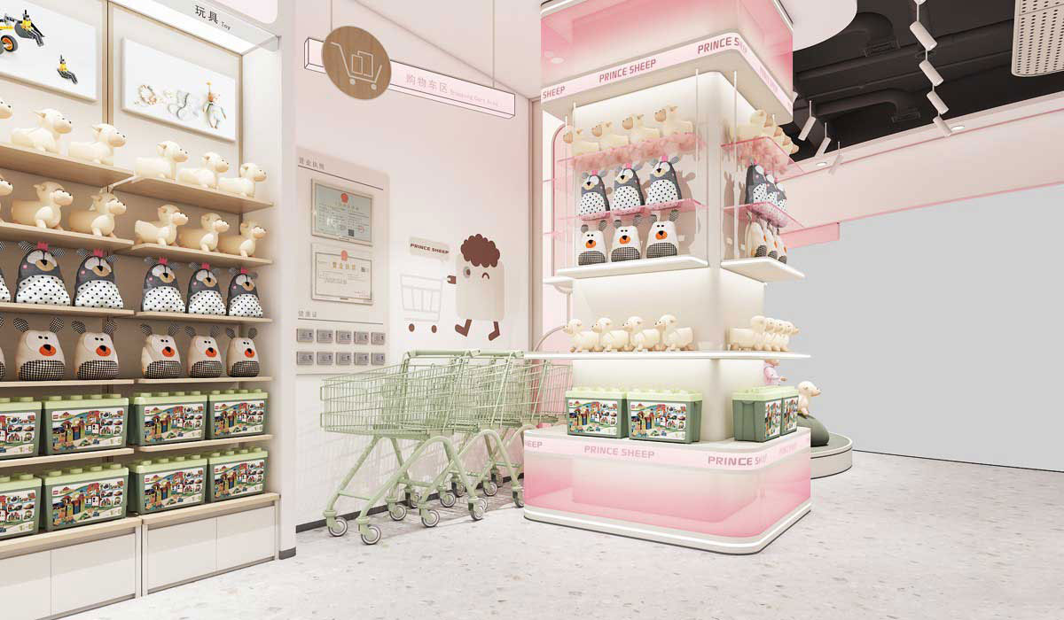 215平米中牟母婴用品店设计效果图