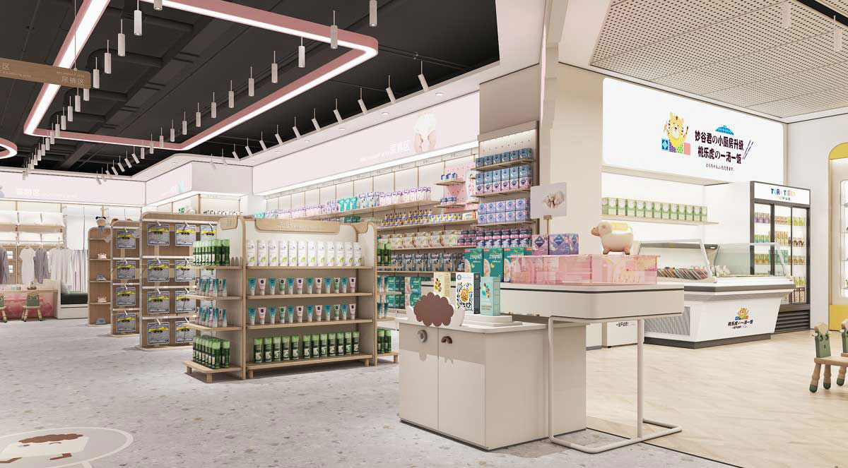 215平米中牟母婴用品店设计效果图
