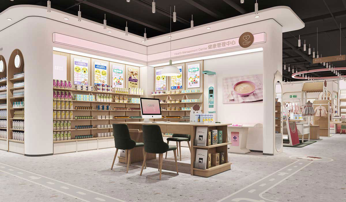 215平米中牟母婴用品店设计效果图