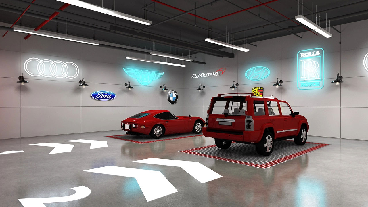 252平米中牟洗车店装修设计效果图