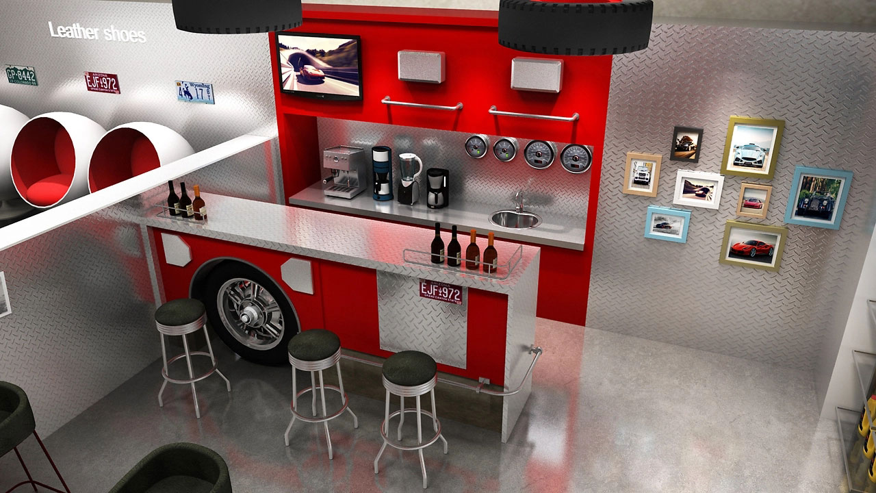 252平米中牟洗车店装修设计效果图