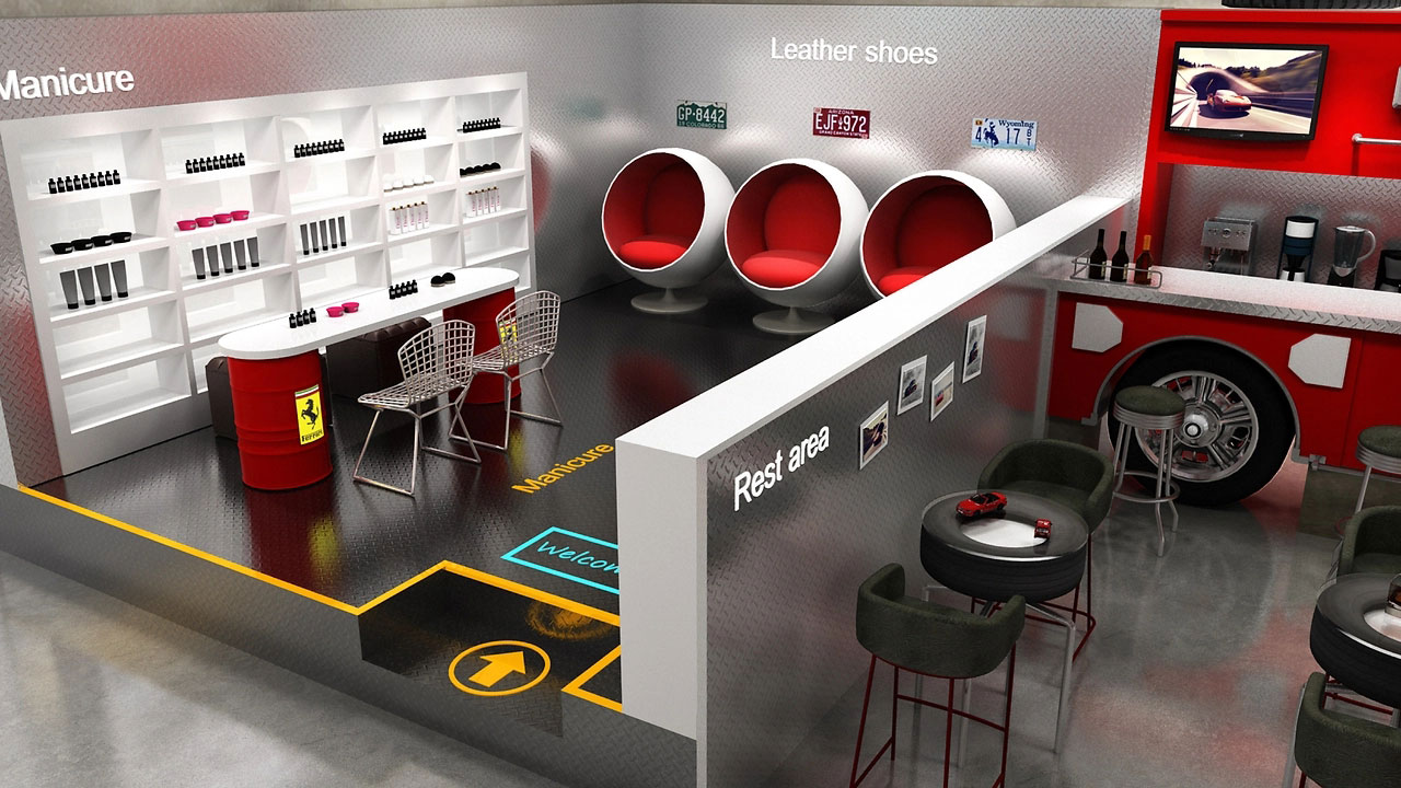 252平米中牟洗车店装修设计效果图