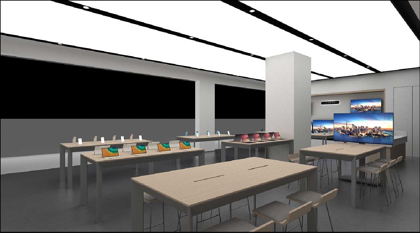 150平米中牟华为手机店装修设计效果图