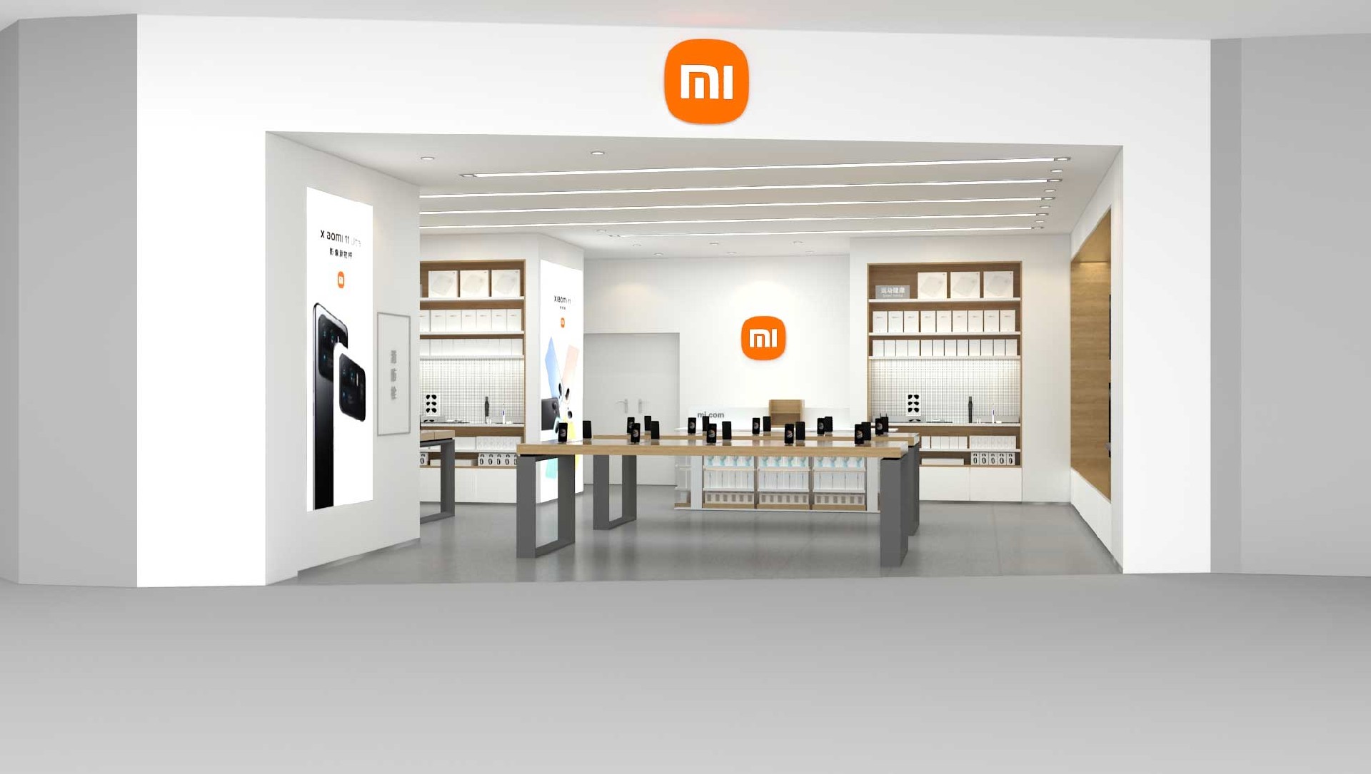 120平米中牟小米手机体验店装修设计效果图