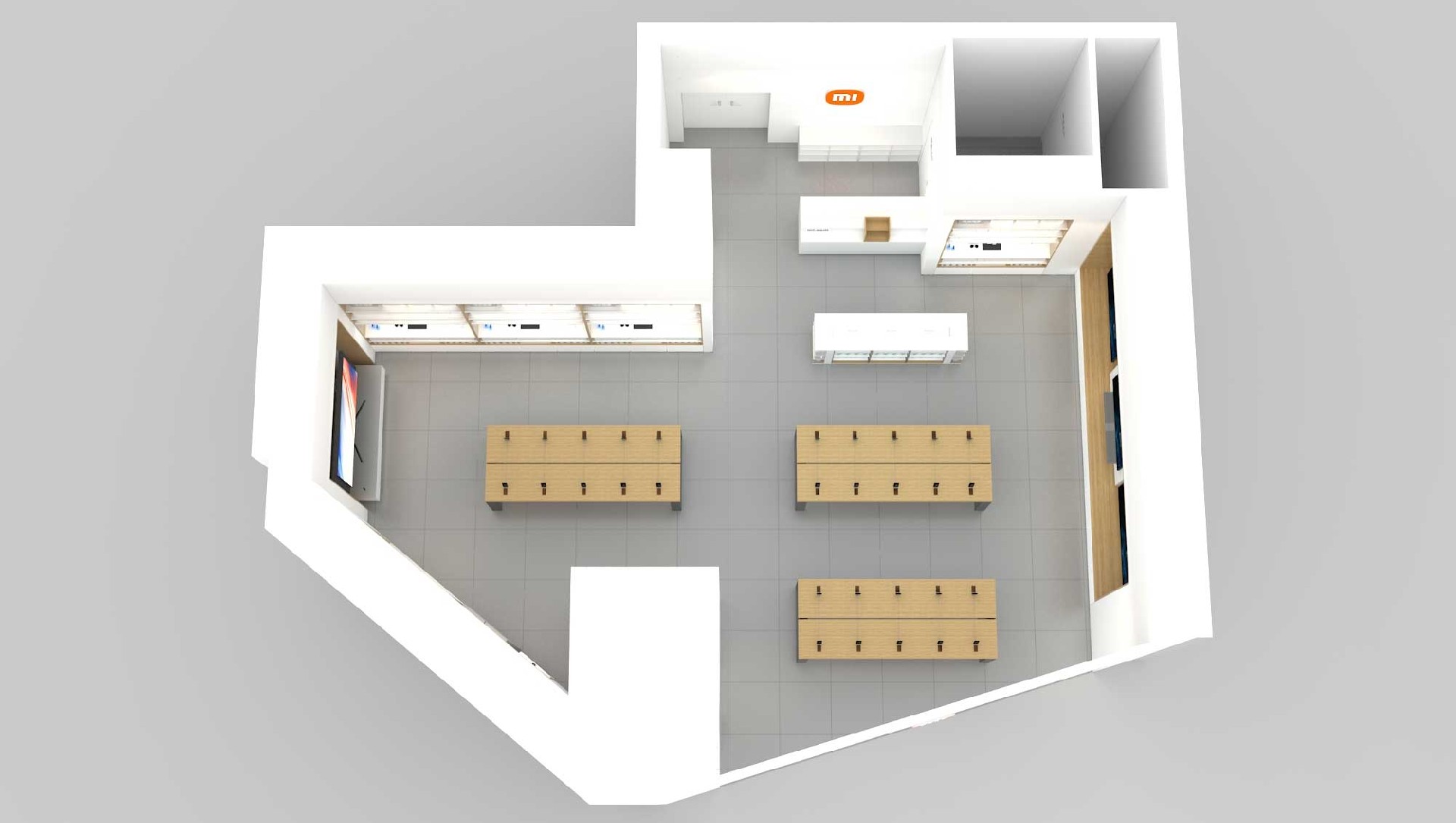 120平米中牟小米手机体验店装修设计效果图