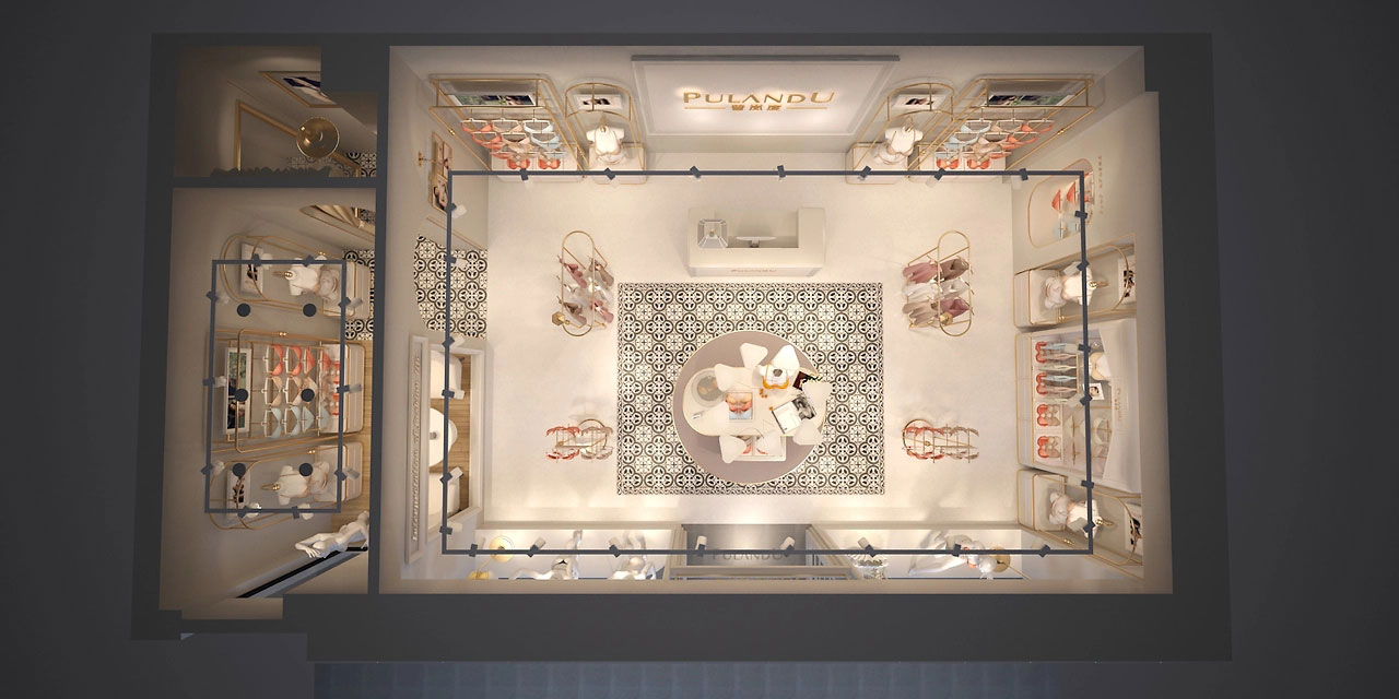 55平米中牟内衣店装修设计效果图