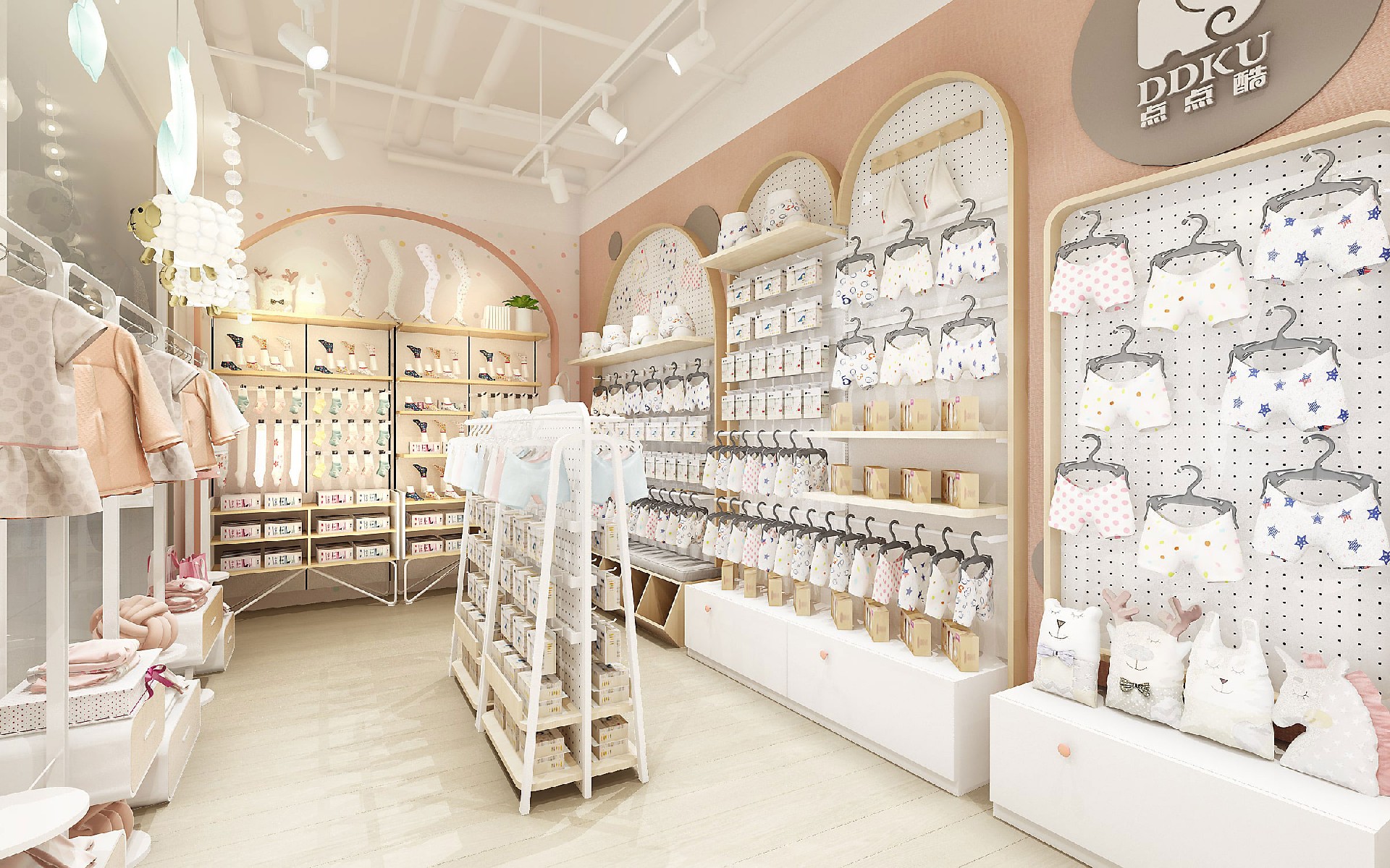 35平米中牟母婴用品店装修设计效果图