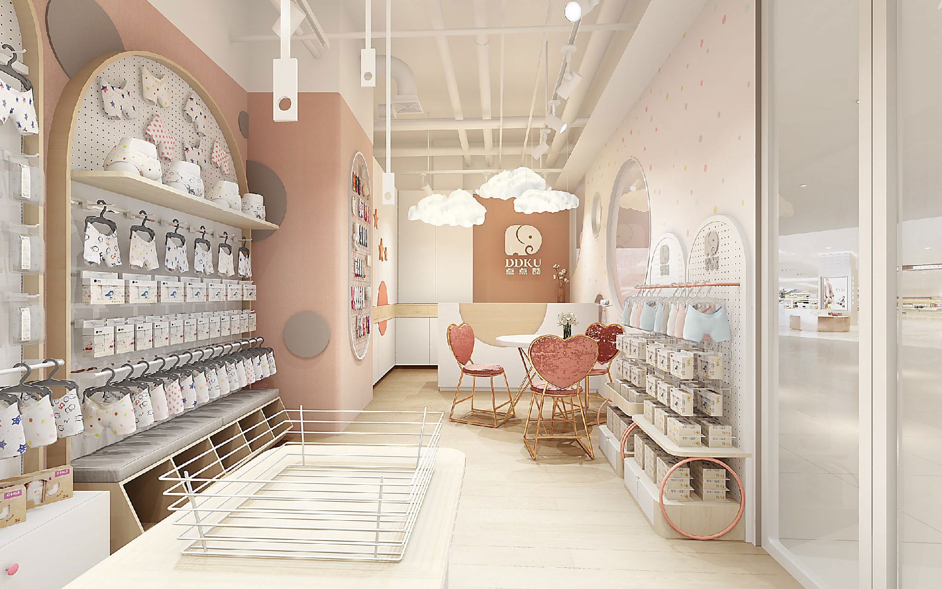 35平米中牟母婴用品店装修设计效果图