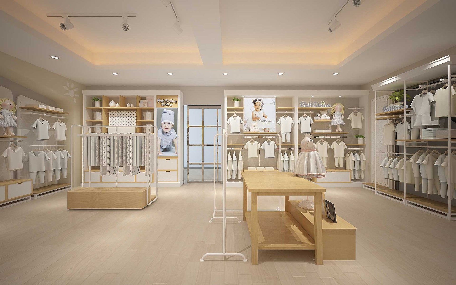 165平米中牟婴童服装店装修设计效果图