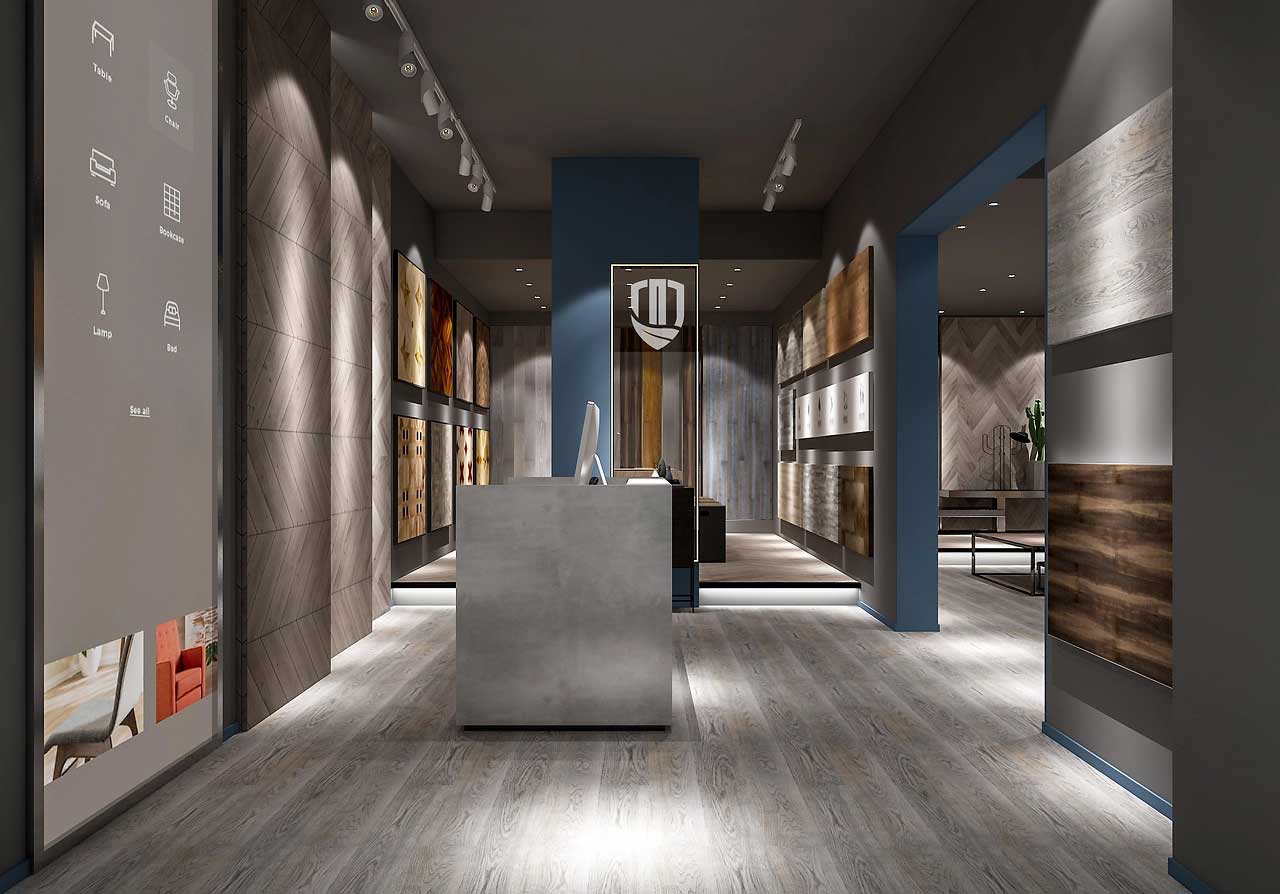 230平米中牟地板专卖店装修设计效果图