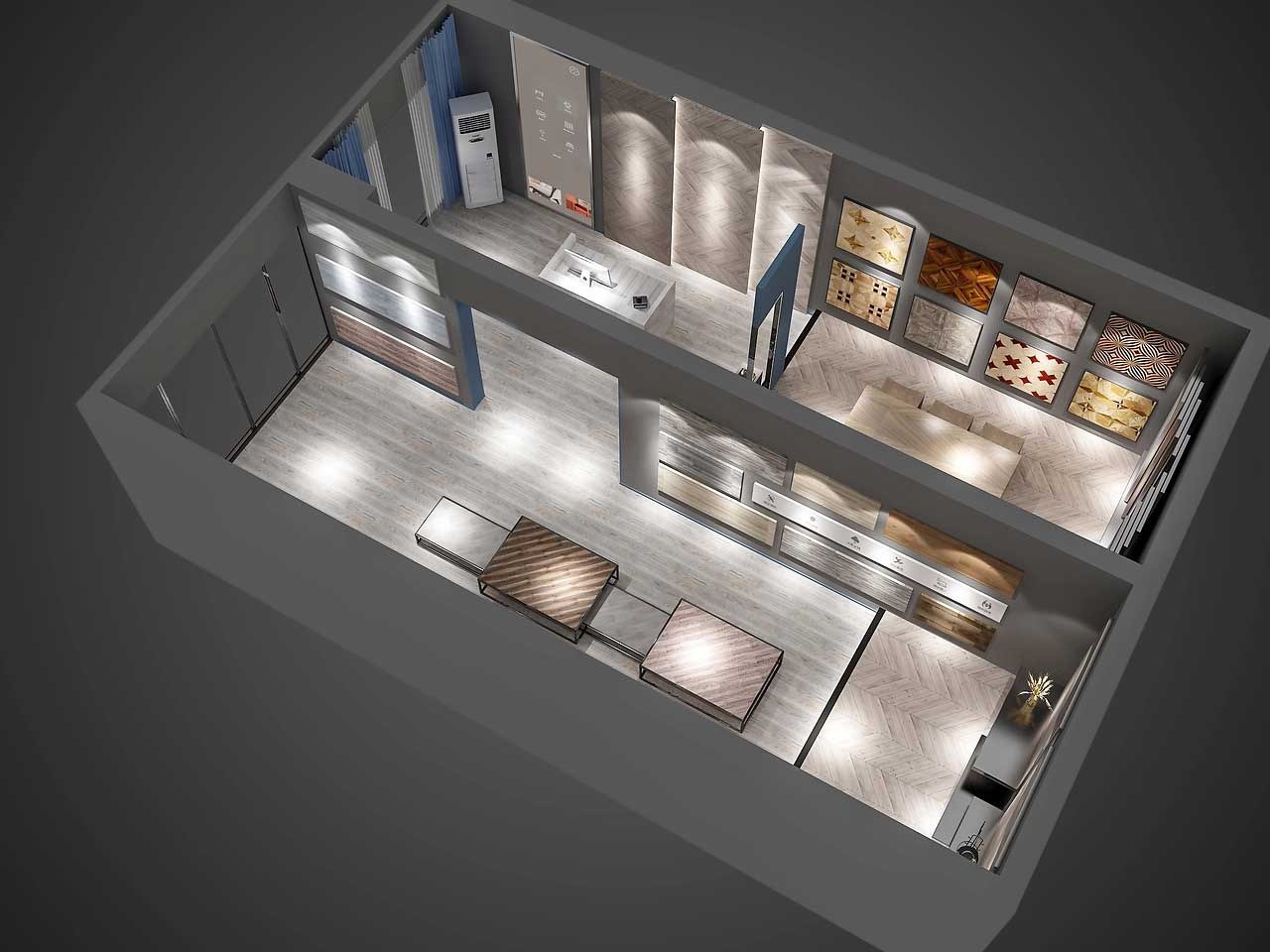 230平米中牟地板专卖店装修设计效果图