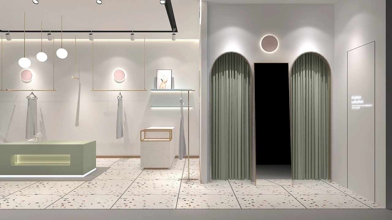 42平米中牟女装专卖店装修设计效果图