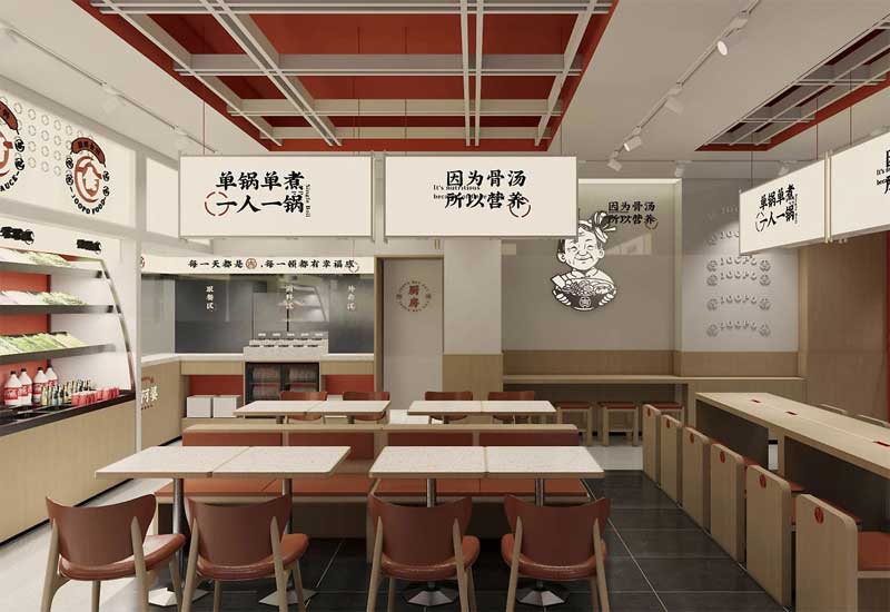 中牟快餐店装修设计的防滑地板：后厨与前厅的不同选择