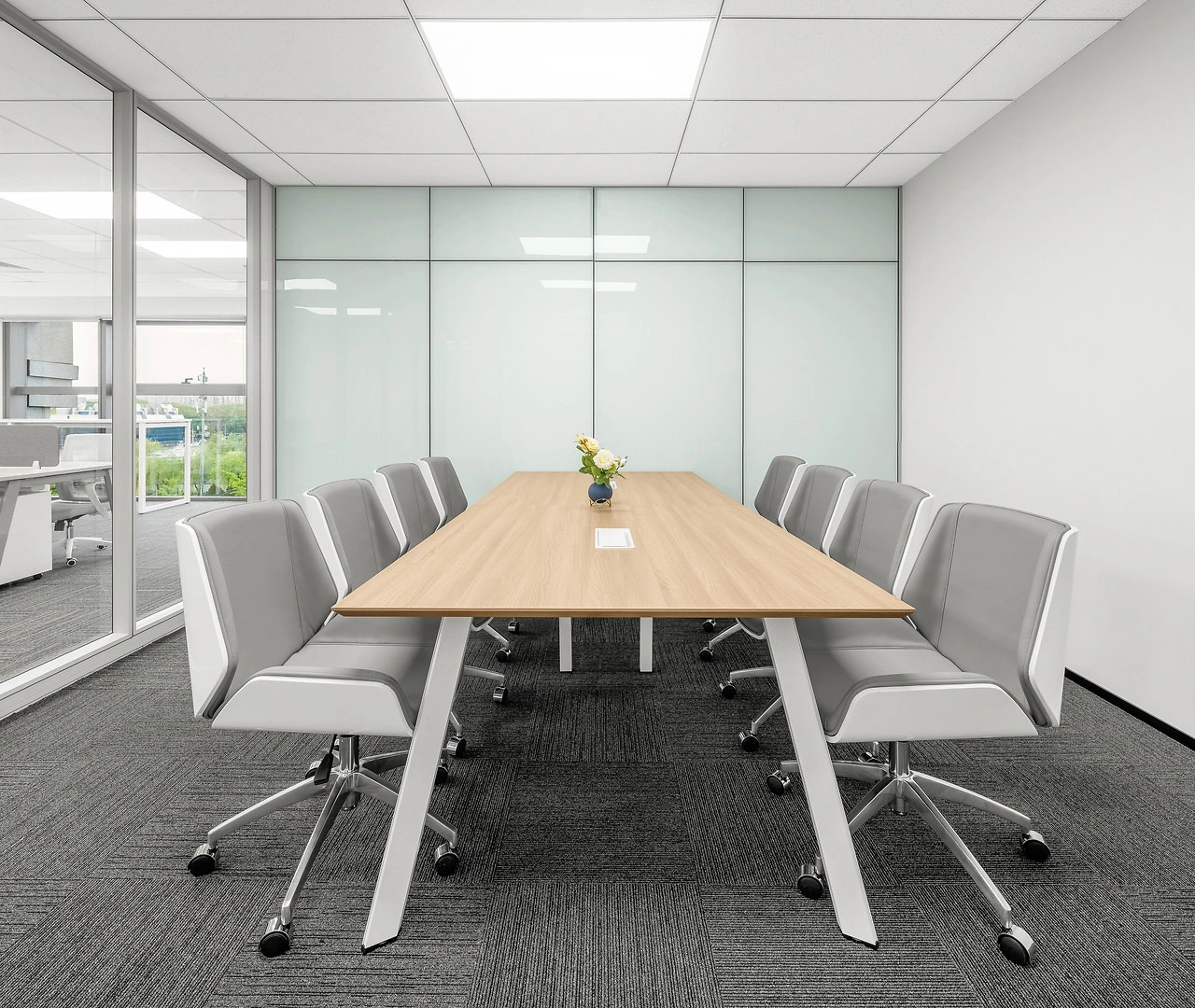 278平米中牟厂房办公室装修施工效果图